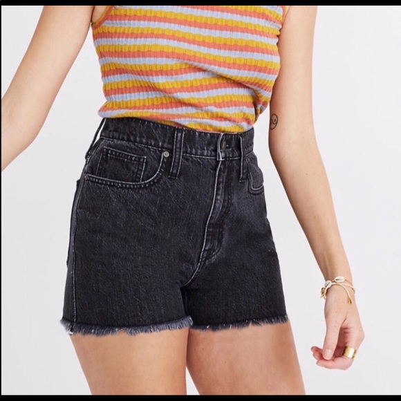 NWT Madewell The Perfect Jean Short 28 Faded Black - Picture 2 of 12